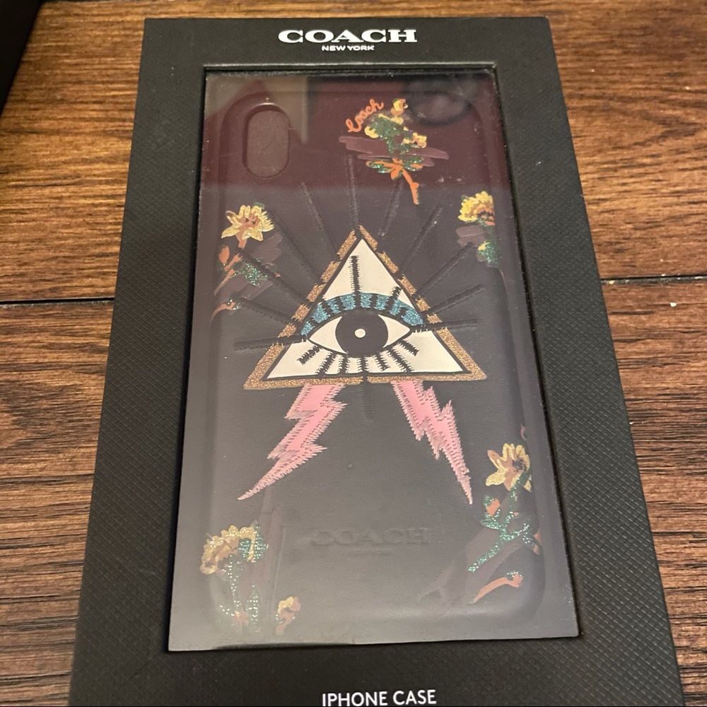 Coach leather iPhone X case.